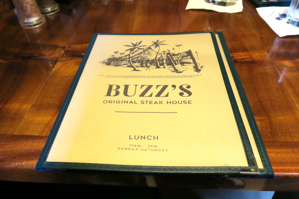 Buzz's menu